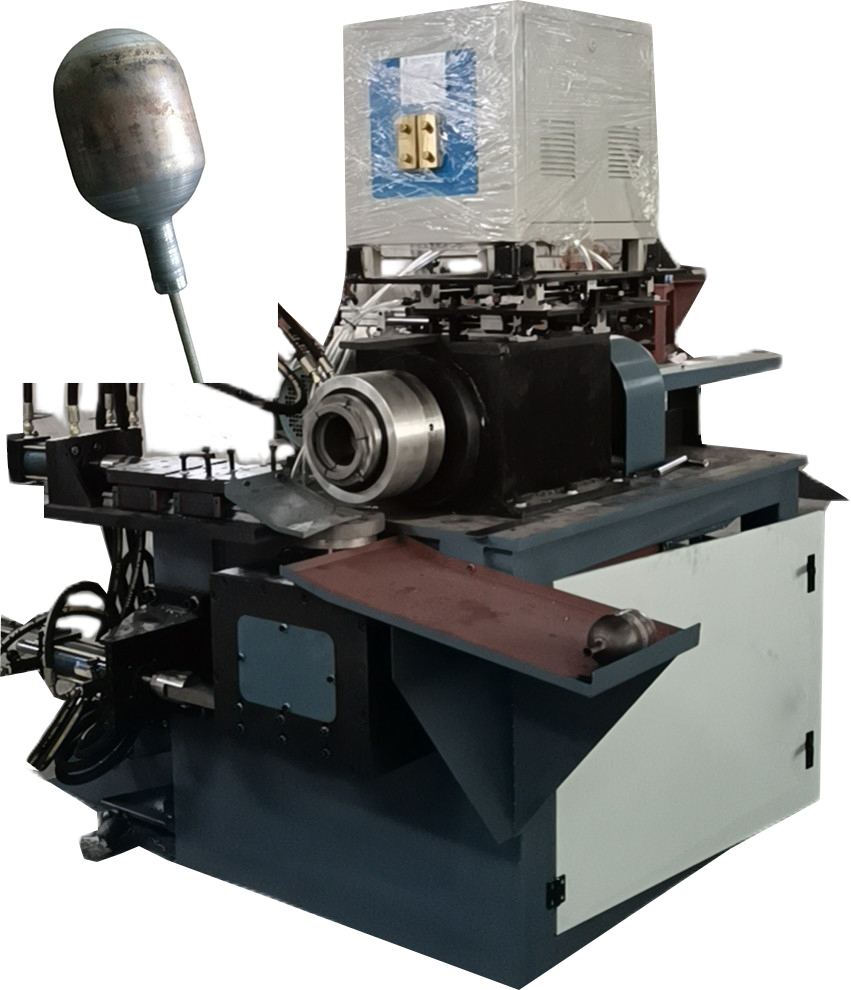 氣瓶縮(suō)口高頻(pin)加熱金(jīn)屬成型(xíng)旋壓機(ji)